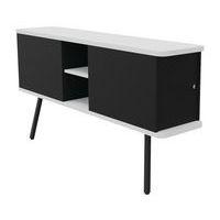 Caisson suspendu Alto Duo noir 2 pieds 2 portes 1 niche Buronomic - Image principale