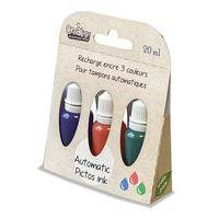 Lot de 3 recharges de 20 ml flacons d'encre tampons - Créa Lign