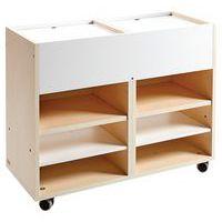 Meuble à roulettes desserte 2 colonnes 65 cm - Nathan