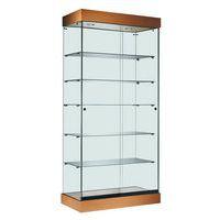 Vitrine ASF avec éclairage halogène - Hêtre Lxhxp: 90 x 192 x 46 cm - Image principale
