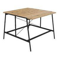 Table de réunion Alto 140x143x105 cm Noir/chêne brut - Image principale