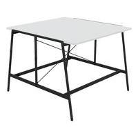 Table de réunion Alto 140x143x105 cm Noir/blanc - Image principale
