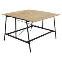 Table de réunion Alto 160x163x105 cm Noir/chêne vieilli - Image principale