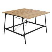 Table de réunion Alto 160x163x105 cm Noir/chêne brut - Image principale