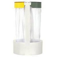 Poubelle sur pied 2 x 75 L - Citwin essentiel blanc/gris/jaune-Rossignol Pro - Image 2