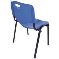 Chaise coques plastique bleues struct noire Ek wo - Image 2