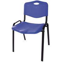 Chaise coques plastique bleues struct noire Ek wo - Image 3