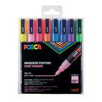 Set 8 markers pailletés pointe conique fine 1.5 mm - Posca thumbnail image