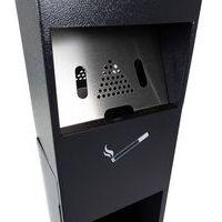 Cendrier-poubelle colonne sur socle Manutan - 2L/8L thumbnail image 7
