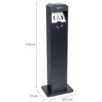 Cendrier-poubelle ou cendrier colonne sur socle Manutan - Manutan Expert thumbnail image 6