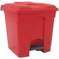 Poubelle plastique agroalimentaire 30 L rouge - Image 5