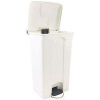 Poubelle plastique agroalimentaire 90 L blanc - Image 3