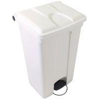 Poubelle plastique agroalimentaire 90 L blanc thumbnail image 6