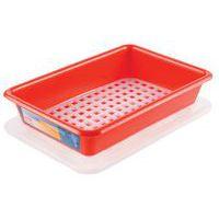 Bac plat gerbable et emboîtable HACCP avec couvercle - Longueur 445 à 491 mm - 5 à 8 L - Gilac thumbnail image 3