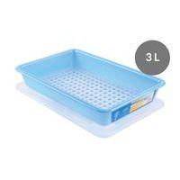 Bac plat HACCP avec couvercle et grille - GILAC, Coloris : Bleu thumbnail image 2
