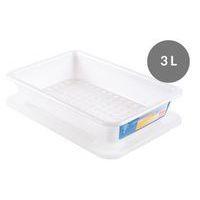 Bac plat HACCP avec couvercle et grille - GILAC, Coloris : Blanc thumbnail image 2