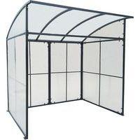 Abri deux roues simple acier galva anthracite - Image principale