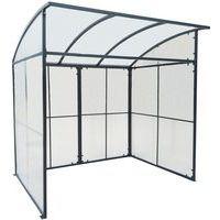 Abri deux roues simple acier galva anthracite thumbnail image 2