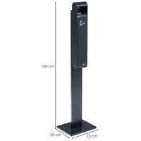 Poteau et base pour cendrier mural 3 L gris - Image 3