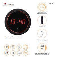 Horloge murale ronde LED  Rouge /Noir thumbnail image 2