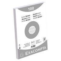 Fiche film bristol quadrillé 5x5 210x297mm blanc non perforé. - Image principale