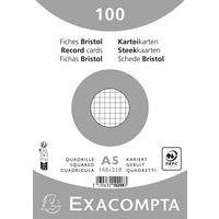 Fiche film bristol quadrillé 5x5 148x210mm blanc non perforé. thumbnail image 2