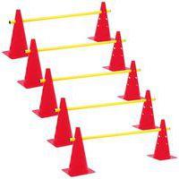 LOT 5 MINI-HAIES CONES 35cm HAUTEUR: 7-14-21-28 cm