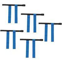Lot 5 ceintures drapeaux tag rugby/ flag foot - bleu - Image principale