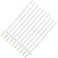 Lot de 10 Piquets plastique standard 138 cm blanc 12 illets par 10 - Image principale