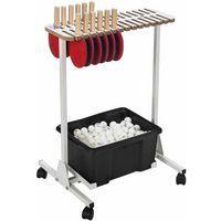 Chariot range raquettes de badminton et de tennis de table avec bac thumbnail image 2