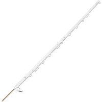 Lot de 10 Piquets plastique standard 138 cm blanc 12 illets par 10 - Image 2