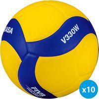 Lot 10 ballons volley - Mikasa - V330W - Image 2