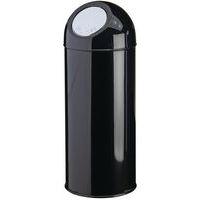 Poubelle à clapet-poussoir, Coloris : Noir - Image principale