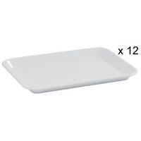 Lot de 12 Plateau HIPS 24 cm HIPS Blanc thumbnail image 2
