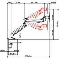 Bras pour écran ergonomique Premium Gas Spring Desq thumbnail image 4