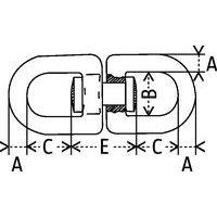 Émerillon en inox AISI 316 - 2 anses thumbnail image 2