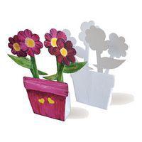 Pot de fleurs en carton blanc à décorer - Cleopatre
