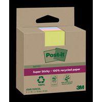 Lot 3 blocs 70 feuilles recyclées 76 x 76 mm couleur - Post-it thumbnail image