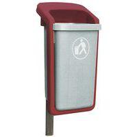 Poubelle urbaine Elégance 50 L gris/grenat SULO - Image 3