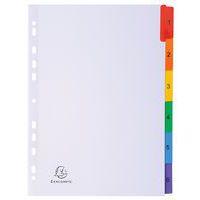 Intercalaires numériques Exacompta - Carte Blanche 160 g - A4
