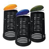 Poubelle ronde en plastique perforé Ruff - 110 L_Vepabins - Image principale