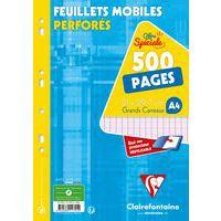 Feuillet mobile perforé seyes 500 pages 90g 21x29.7 cm