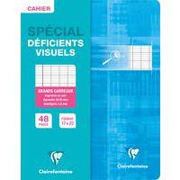 Cahier 90g 48 pages seyes 2.5 mm agrandi 10/10 format 17 x 22 cm - Image 2