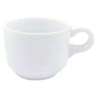 Lot de 6 tasses à café 17,5 cl mélamine blanche Plastorex