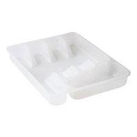 Lot de 6 ranges couverts 5 cases en polypropylène translucide Plastorex