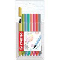 Etui carton 8 feutres pointmax couleurs pastel assorties - Stabilo