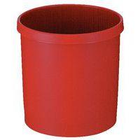 Corbeille ronde à papier en plastique - 30 L Rouge thumbnail image 2