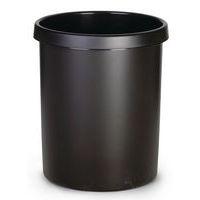 Corbeille ronde à papier en plastique - 30 L Noir - Image principale
