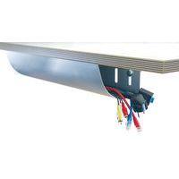 Goulotte passe-câbles fermée Twin-Larg 18.5-Long 46-Ht 10cm Argent - Image 3