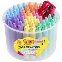 Pot de 60 craies à la cire jumbo couleurs pastels assorties - Jovi